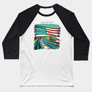2024 Miami Grand Prix F1 T-Shirt - Merchandise | Unique F1 Tracks Design | Limited Edition | Perfect Gift for Miami F1 Fans Baseball T-Shirt